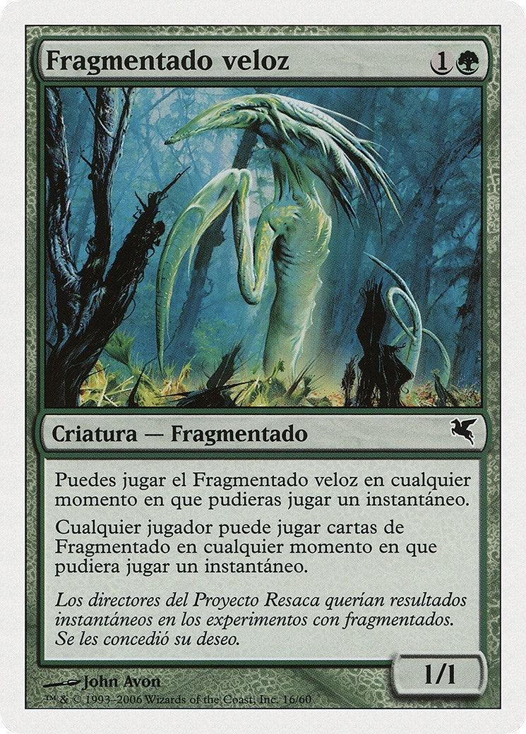 Image for Quick Sliver (Spanish) - "Fragmentado veloz" (D16) (Magic Encyclopedia 2005 (Salvat/Hachette)) - Magic: The Gathering