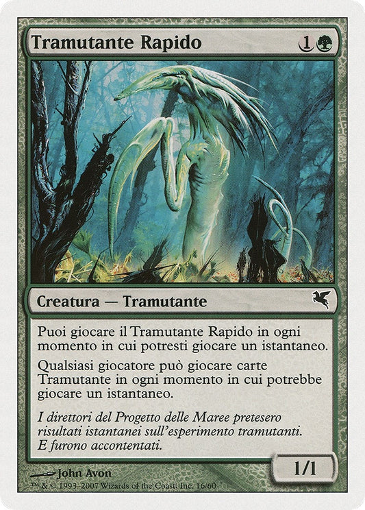 Image for Quick Sliver (Italian) - "Tramutante Rapido" (D16) (Magic Encyclopedia 2005 (Salvat/Hachette)) - Magic: The Gathering