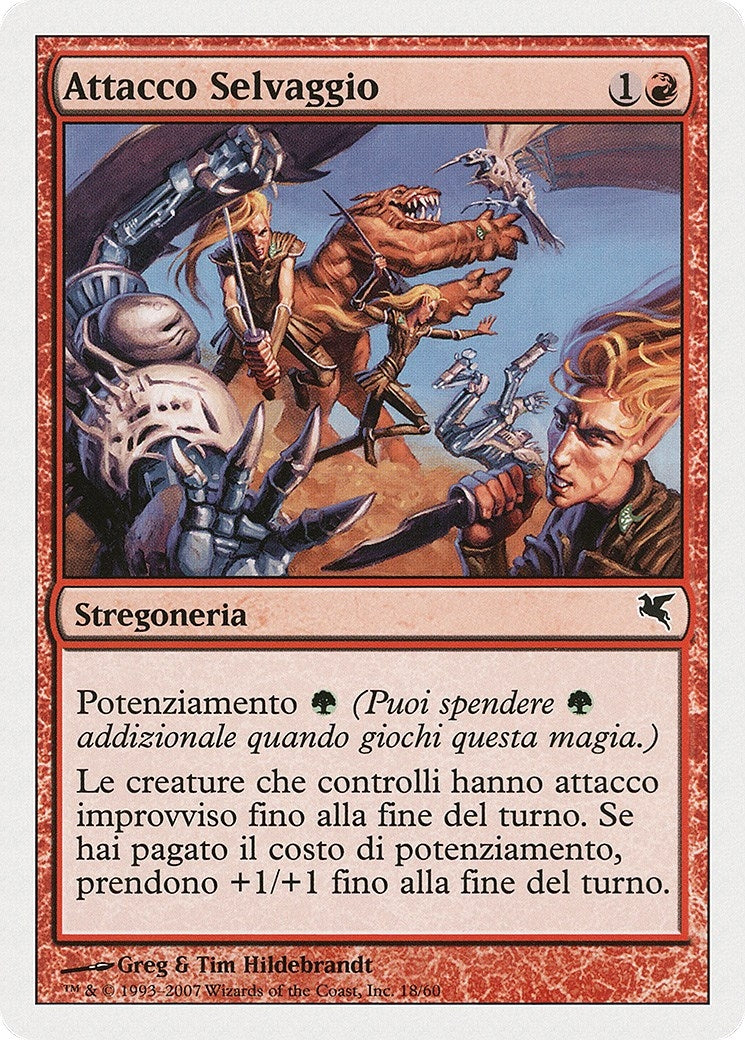 Image for Savage Offensive (Italian) - "Attacco Selvaggio" (D18) (Magic Encyclopedia 2005 (Salvat/Hachette)) - Magic: The Gathering