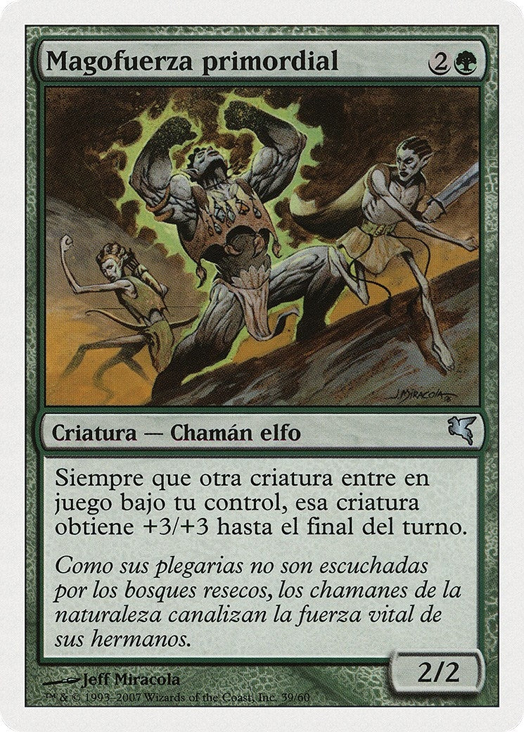 Image for Primal Forcemage (Spanish) - "Magofuerza primordial" (I39) (Magic Encyclopedia 2005 (Salvat/Hachette)) - Magic: The Gathering