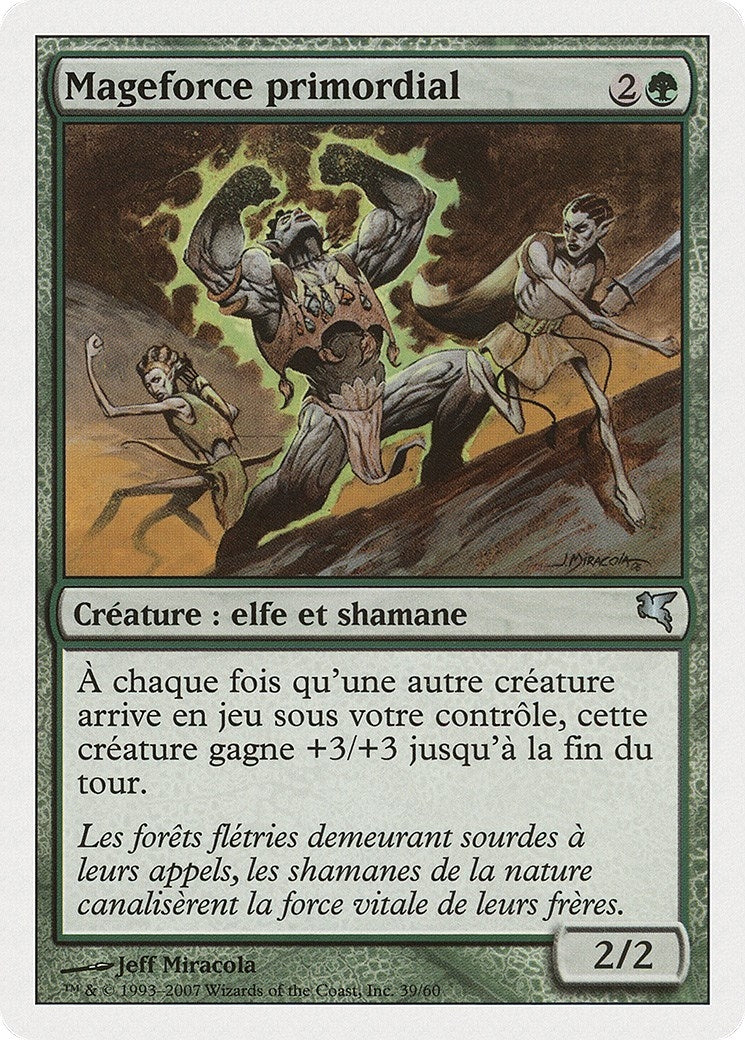 Image for Primal Forcemage (French) - "Mageforce primordial" (I39) (Magic Encyclopedia 2005 (Salvat/Hachette)) - Magic: The Gathering