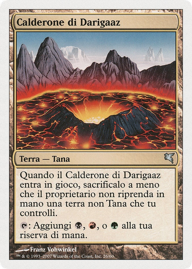 Image for Darigaaz's Caldera (Italian) - "Calderone di Darigaaz" (D26) (Magic Encyclopedia 2005 (Salvat/Hachette)) - Magic: The Gathering