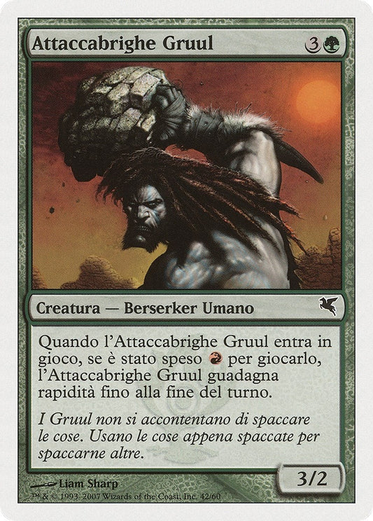 Image for Gruul Scrapper (Italian) - "Attaccabrighe Gruul" (I42) (Magic Encyclopedia 2005 (Salvat/Hachette)) - Magic: The Gathering