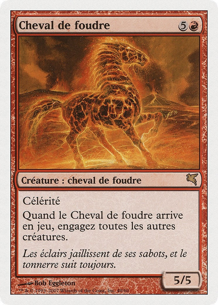 Image for Thundermare (French) - "Cheval de foudre" (I49) (Magic Encyclopedia 2005 (Salvat/Hachette)) - Magic: The Gathering