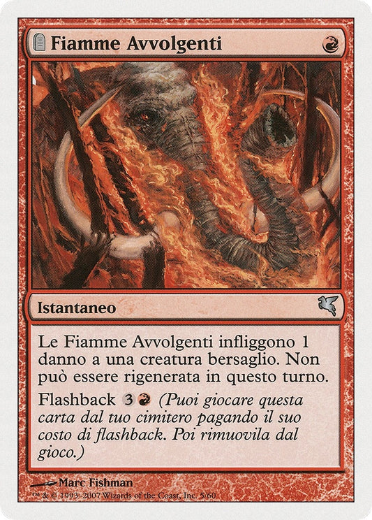 Image for Engulfing Flames (Italian) - "Fiamme Avvolgenti" (D5) (Magic Encyclopedia 2005 (Salvat/Hachette)) - Magic: The Gathering