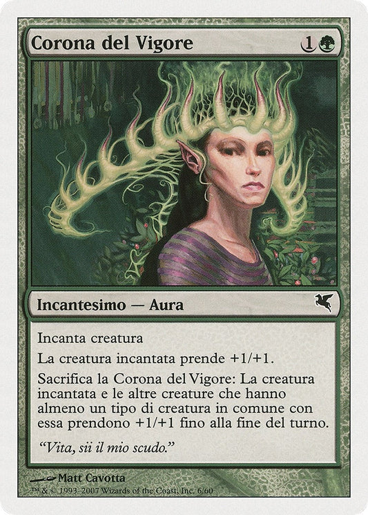 Image for Crown of Vigor (Italian) - "Corona del Vigore" (D6) (Magic Encyclopedia 2005 (Salvat/Hachette)) - Magic: The Gathering