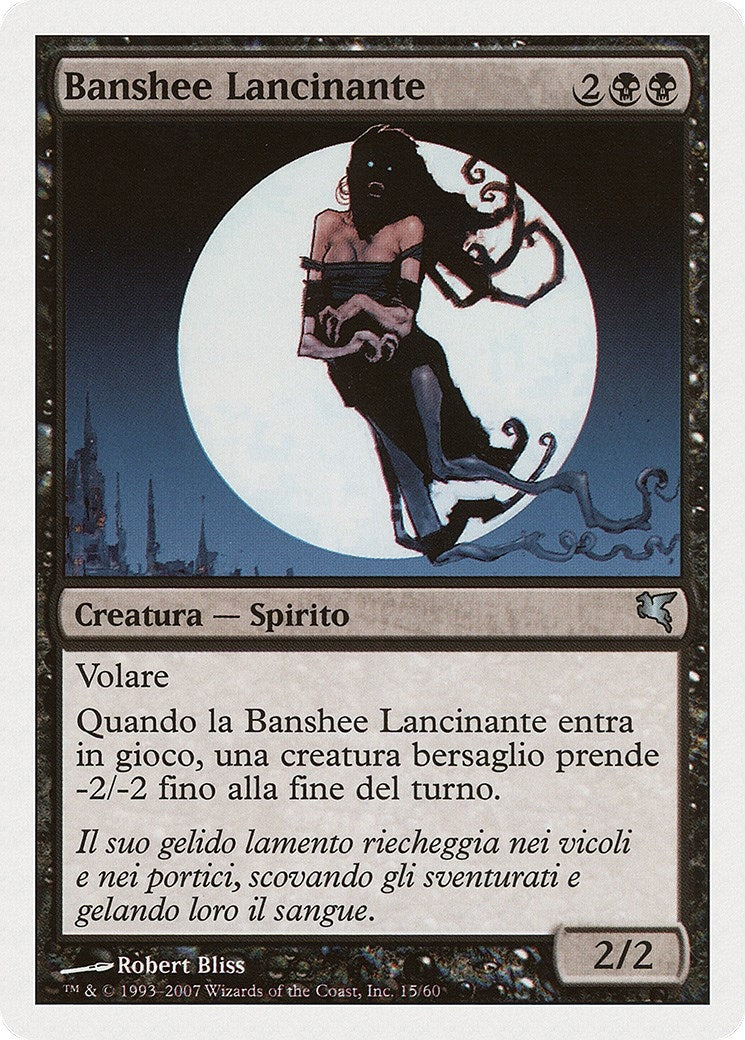 Image for Keening Banshee (Italian) - "Banshee Lancinante" (E15) (Magic Encyclopedia 2005 (Salvat/Hachette)) - Magic: The Gathering
