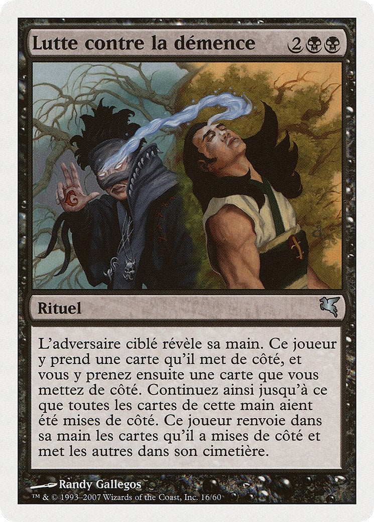 Image for Struggle for Sanity (French) - "Lutte contre la démence" (E16) (Magic Encyclopedia 2005 (Salvat/Hachette)) - Magic: The Gathering