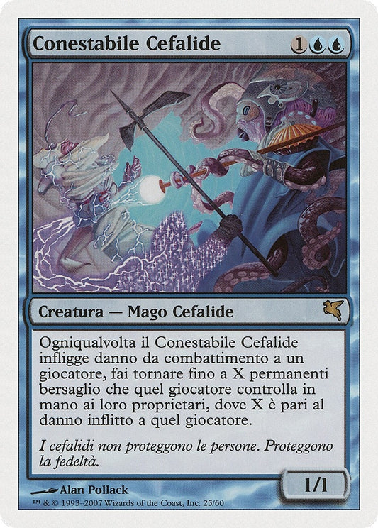 Image for Cephalid Constable (Italian) - "Conestabile Cefalide" (E25) (Magic Encyclopedia 2005 (Salvat/Hachette)) - Magic: The Gathering