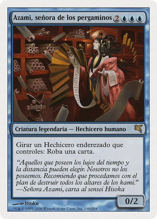 Image for Azami, Lady of Scrolls (Spanish) - "Azami, señora de los pergaminos" (H1) (Magic Encyclopedia 2005 (Salvat/Hachette)) - Magic: The Gathering