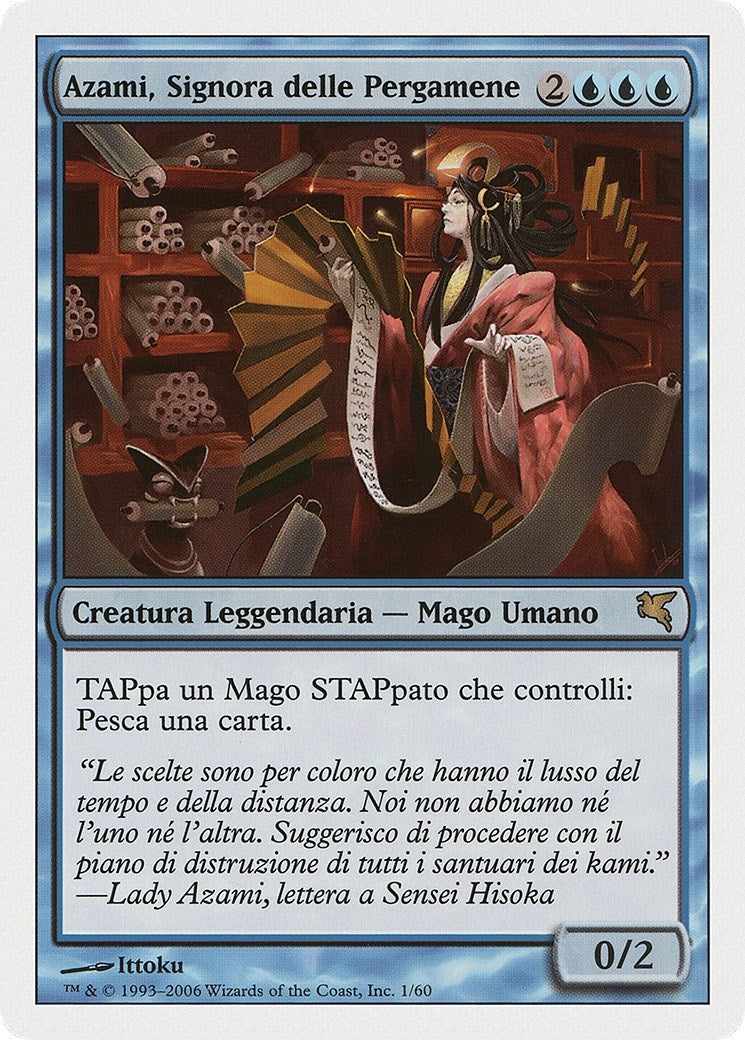 Image for Azami, Lady of Scrolls (Italian) - "Azami, Signora delle Pergamene" (H1) (Magic Encyclopedia 2005 (Salvat/Hachette)) - Magic: The Gathering