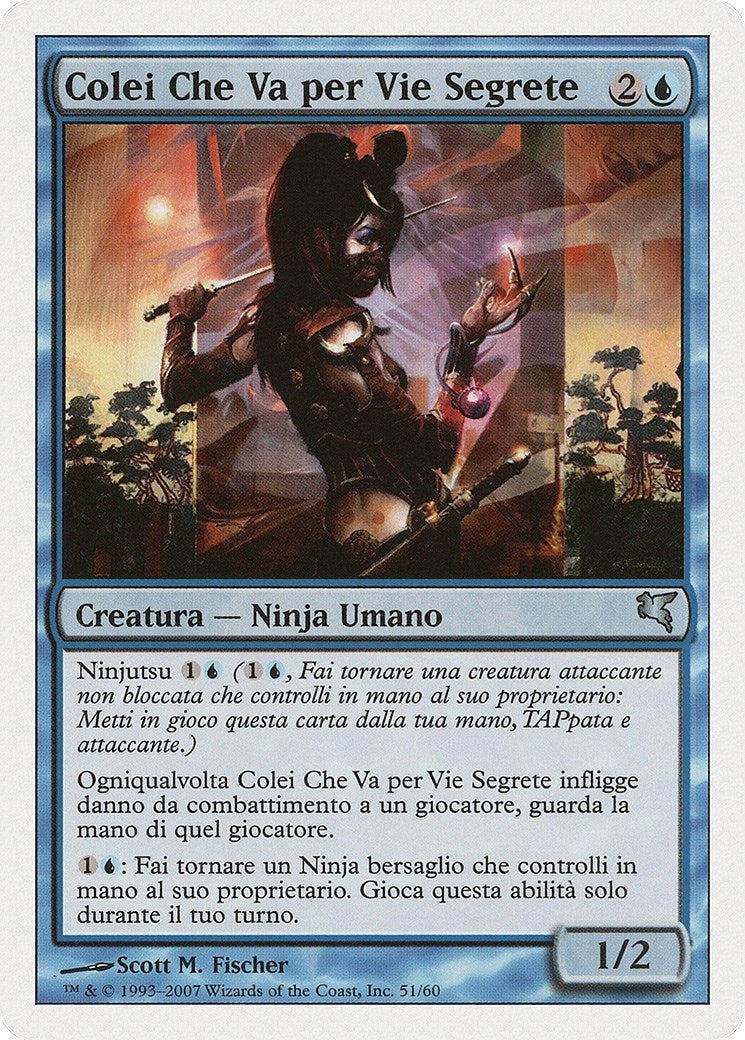 Image for Walker of Secret Ways (Italian) - "Colei Che Va per Vie Segrete" (E51) (Magic Encyclopedia 2005 (Salvat/Hachette)) - Magic: The Gathering