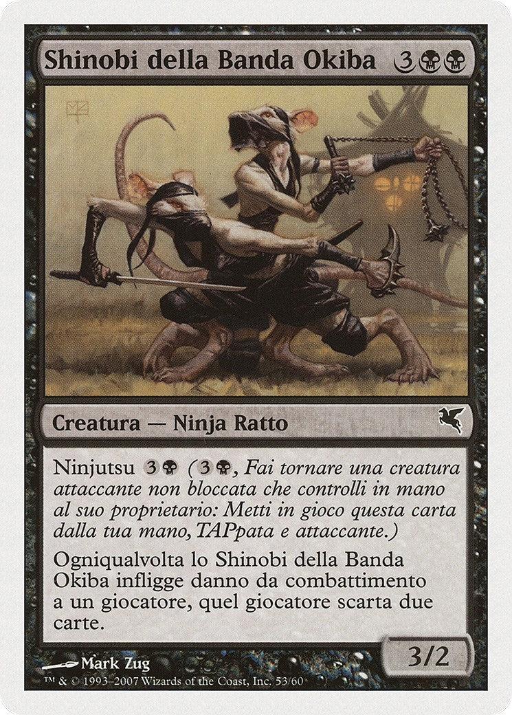 Image for Okiba-Gang Shinobi (Italian) - "Shinobi della Banda Okiba" (E53) (Magic Encyclopedia 2005 (Salvat/Hachette)) - Magic: The Gathering