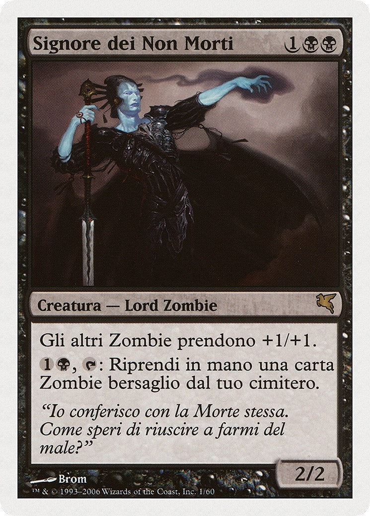 Image for Lord of the Undead (Italian) - "Signore dei Non Morti" (F1) (Magic Encyclopedia 2005 (Salvat/Hachette)) - Magic: The Gathering