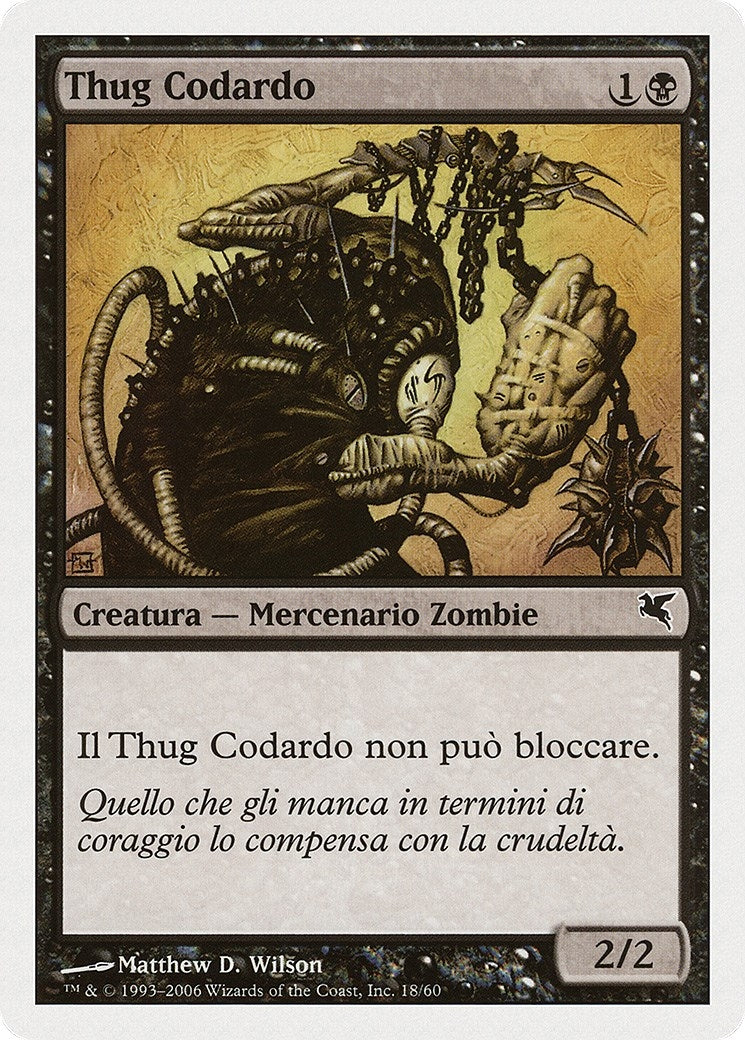 Image for Spineless Thug (Italian) - "Thug Codardo" (F18) (Magic Encyclopedia 2005 (Salvat/Hachette)) - Magic: The Gathering