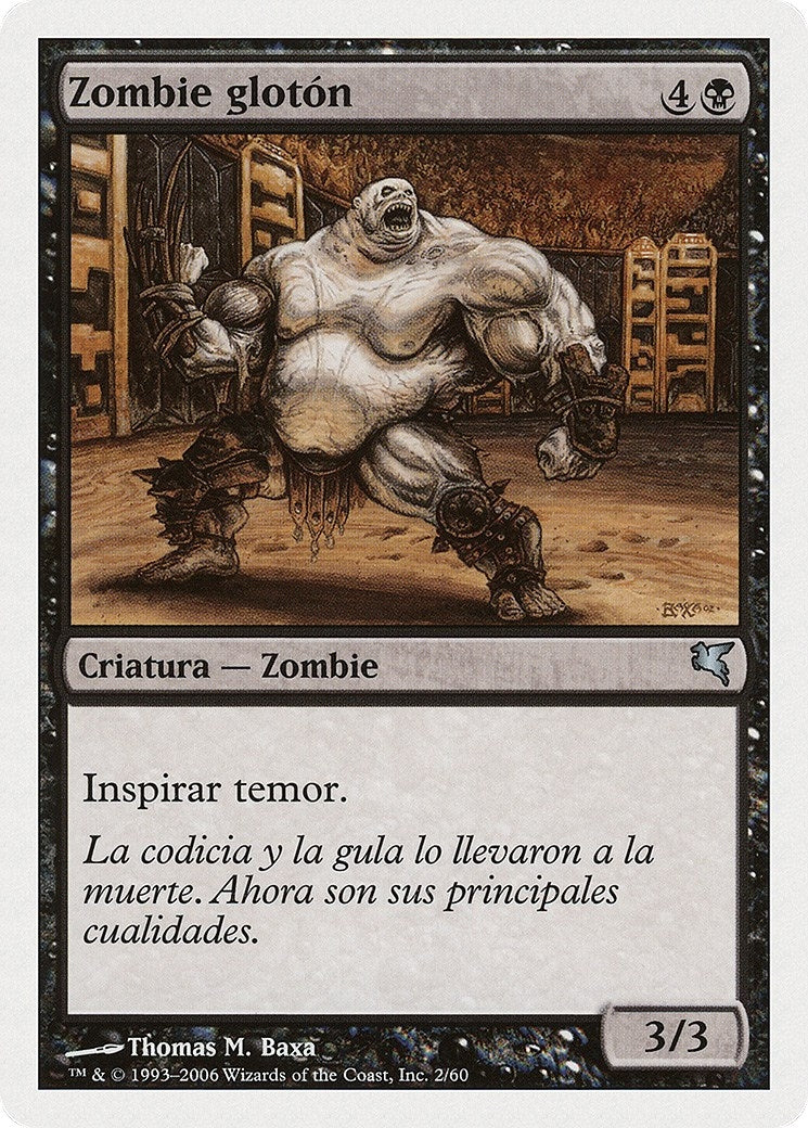 Image for Gluttonous Zombie (Spanish) - "Zombie glotón" (F2) (Magic Encyclopedia 2005 (Salvat/Hachette)) - Magic: The Gathering