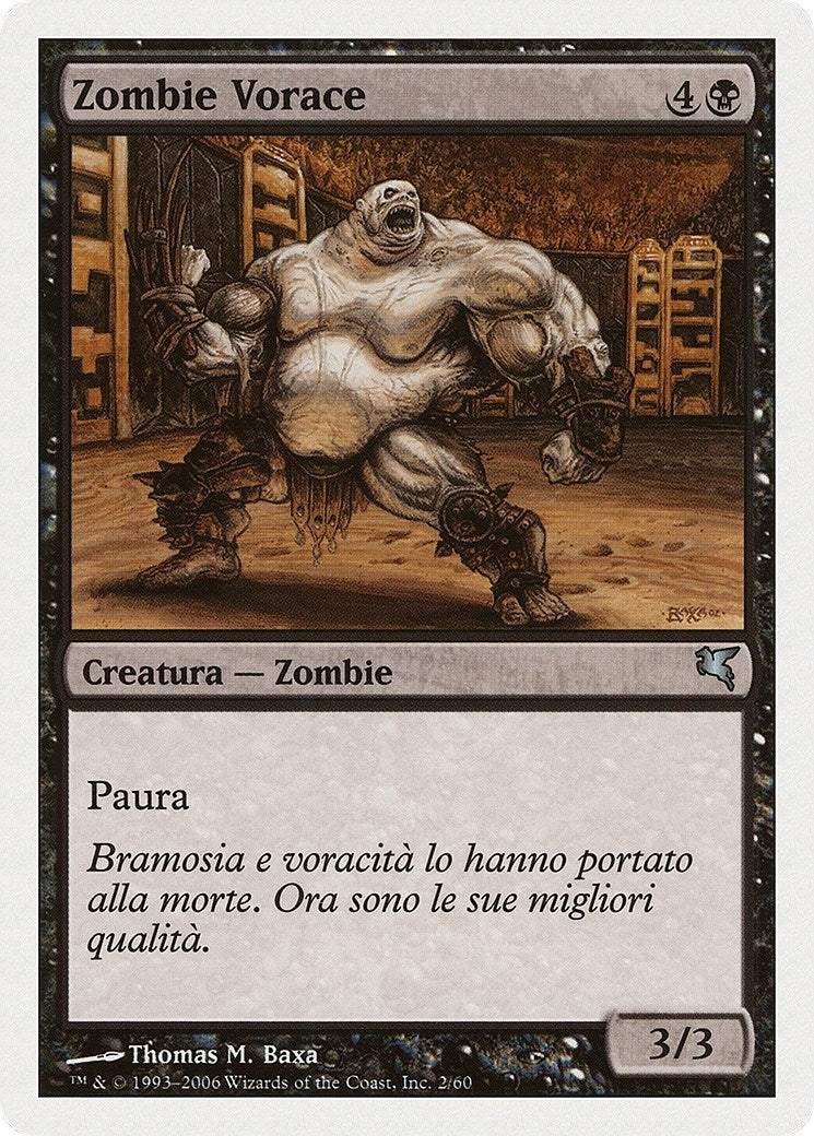 Image for Gluttonous Zombie (Italian) - "Zombie Vorace" (F2) (Magic Encyclopedia 2005 (Salvat/Hachette)) - Magic: The Gathering