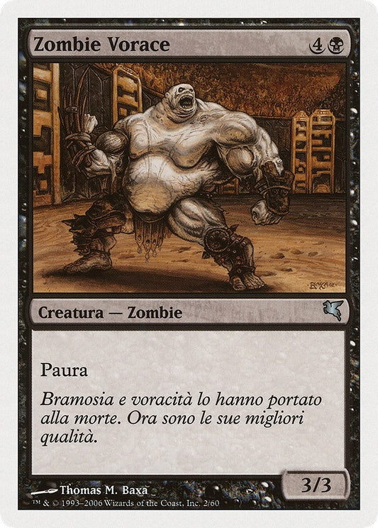 Image for Gluttonous Zombie (Italian) - "Zombie Vorace" (F2) (Magic Encyclopedia 2005 (Salvat/Hachette)) - Magic: The Gathering