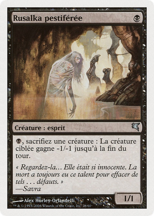 Image for Plagued Rusalka (French) - "Rusalka pestiférée" (F28) (Magic Encyclopedia 2005 (Salvat/Hachette)) - Magic: The Gathering