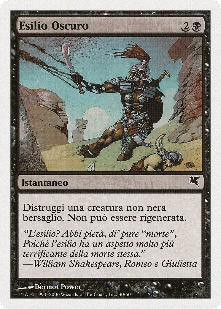 Image for Dark Banishing (Italian) - "Esilio Oscuro" (F30) (Magic Encyclopedia 2005 (Salvat/Hachette)) - Magic: The Gathering