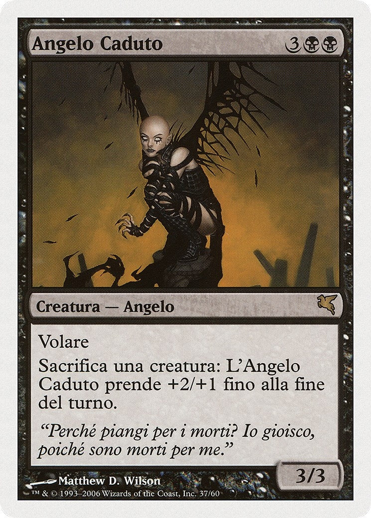 Image for Fallen Angel (Italian) - "Angelo Caduto" (F37) (Magic Encyclopedia 2005 (Salvat/Hachette)) - Magic: The Gathering