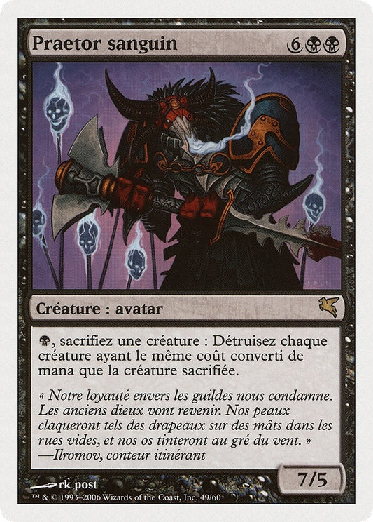 Image for Sanguine Praetor (French) - "Praetor sanguin" (F49) (Magic Encyclopedia 2005 (Salvat/Hachette)) - Magic: The Gathering