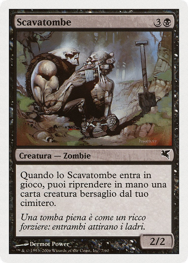 Image for Gravedigger (Italian) - "Scavatombe" (F7) (Magic Encyclopedia 2005 (Salvat/Hachette)) - Magic: The Gathering