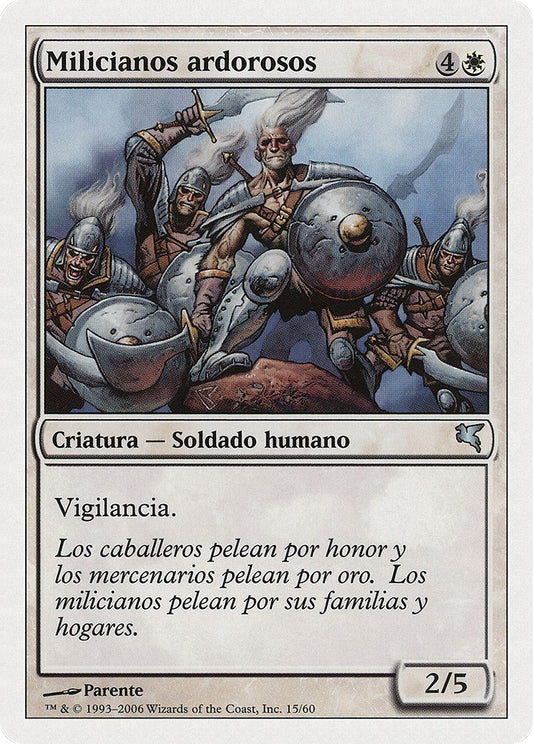 Image for Ardent Militia (Spanish) - "Milicianos ardorosos" (G15) (Magic Encyclopedia 2005 (Salvat/Hachette)) - Magic: The Gathering
