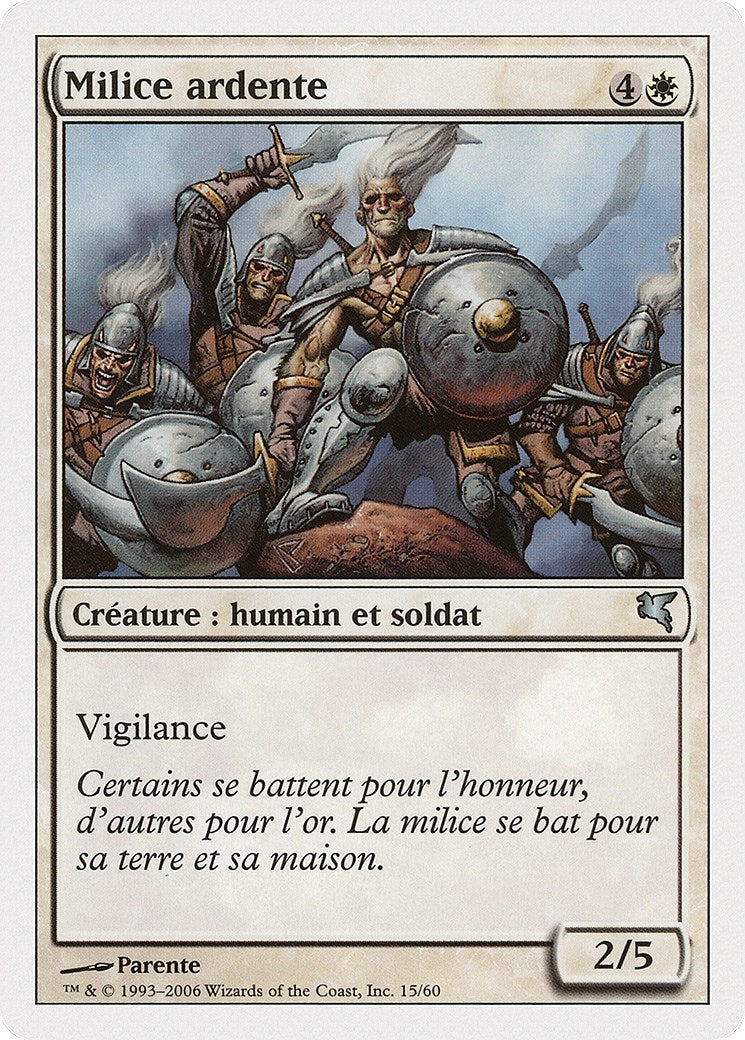 Image for Ardent Militia (French) - "Milice ardente" (G15) (Magic Encyclopedia 2005 (Salvat/Hachette)) - Magic: The Gathering