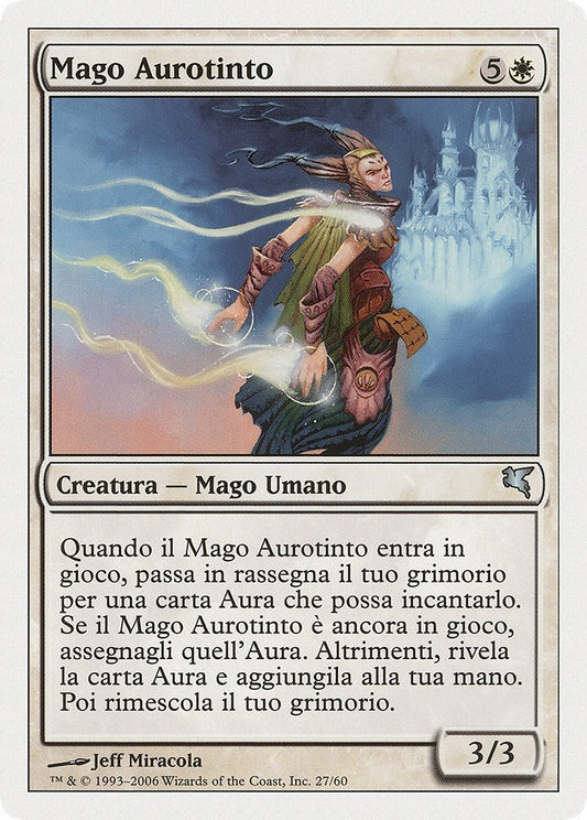 Image for Auratouched Mage (Italian) - "Mago Aurotinto" (G27) (Magic Encyclopedia 2005 (Salvat/Hachette)) - Magic: The Gathering