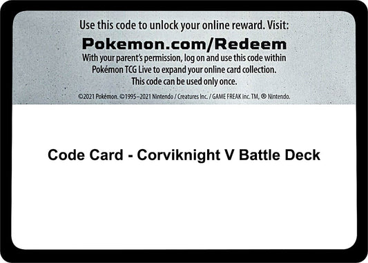 Image for Code Card - Corviknight V Battle Deck (Miscellaneous Cards & Products) - Pokemon