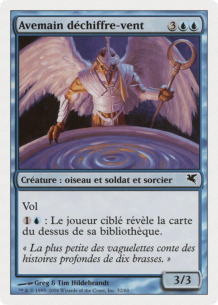 Image for Aven Windreader (French) - "Avemain déchiffre-vent" (H52) (Magic Encyclopedia 2005 (Salvat/Hachette)) - Magic: The Gathering