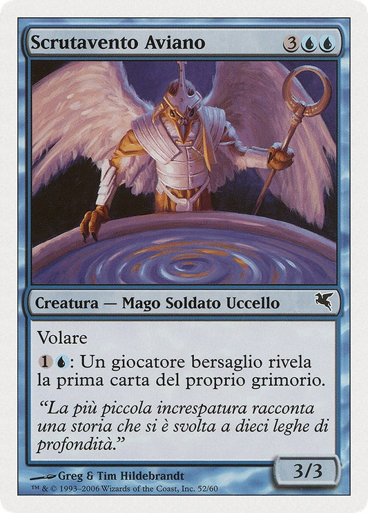 Image for Aven Windreader (Italian) - "Scrutavento Aviano" (H52) (Magic Encyclopedia 2005 (Salvat/Hachette)) - Magic: The Gathering