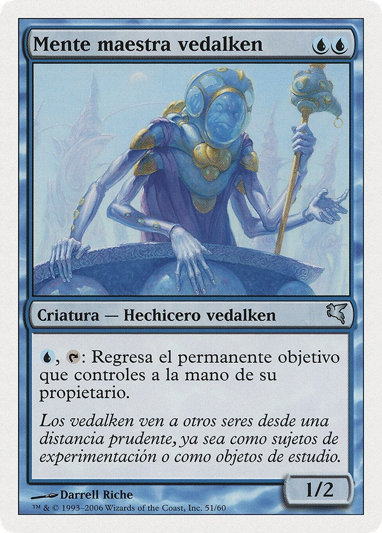 Image for Vedalken Mastermind (Spanish) - "Mente maestra vedalken" (H51) (Magic Encyclopedia 2005 (Salvat/Hachette)) - Magic: The Gathering