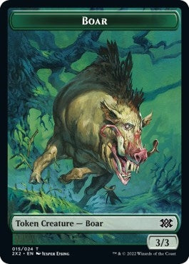 Image for Boar // Aven Initiate Double-Sided Token (15 // 4) (Double Masters 2022) - Magic: The Gathering