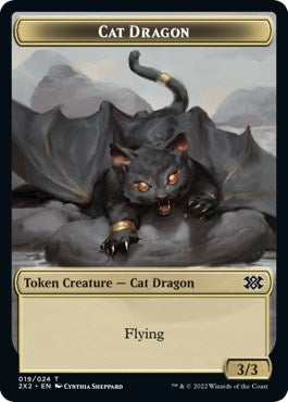 Image for Cat Dragon // Spirit (002) Double-Sided Token (19 // 2) (Double Masters 2022) - Magic: The Gathering