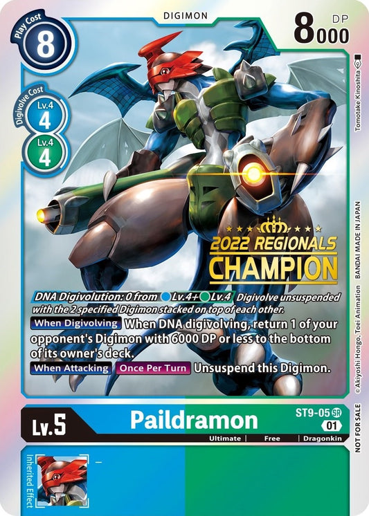 Image for Paildramon (2022 Championship Offline Regional) [Online Champion] (ST9-05 SR) (Starter Deck 09: Ultimate Ancient Dragon) - Digimon Card Game