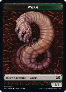 Image for Worm // Aven Initiate Double-Sided Token (20 // 4) (Double Masters 2022) - Magic: The Gathering
