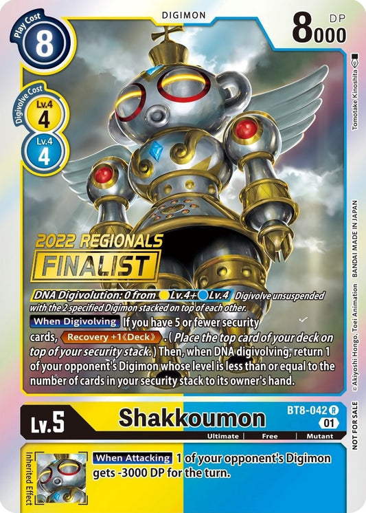 Image for Shakkoumon (2022 Championship Offline Regional) [Online Finalist] (BT8-042 R) (New Awakening) - Digimon Card Game