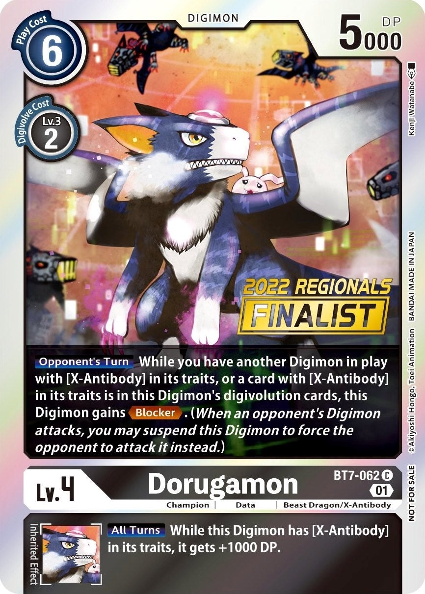 Image for Dorugamon (2022 Championship Offline Regional) [Online Finalist] (BT7-062 C) (Next Adventure) - Digimon Card Game