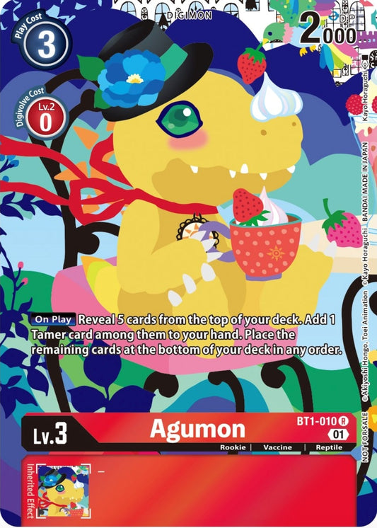 Image for Agumon - BT1-010 (Tamer's Card Set 2 Floral Fun) (BT1-010 R) (Release Special Booster 1.0) - Digimon Card Game