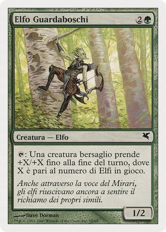 Image for Timberwatch Elf (Italian) - "Elfo Guardaboschi" (B18) (Magic Encyclopedia 2005 (Salvat/Hachette)) - Magic: The Gathering