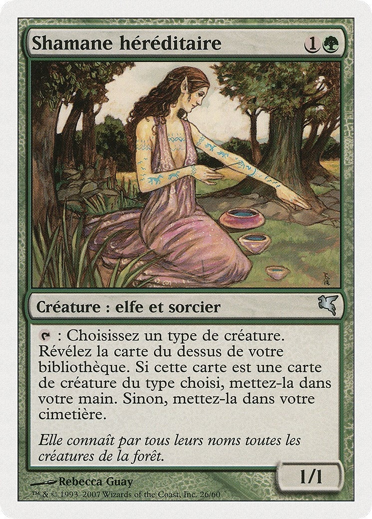 Image for Bloodline Shaman (French) - "Shamane héréditaire" (B26) (Magic Encyclopedia 2005 (Salvat/Hachette)) - Magic: The Gathering