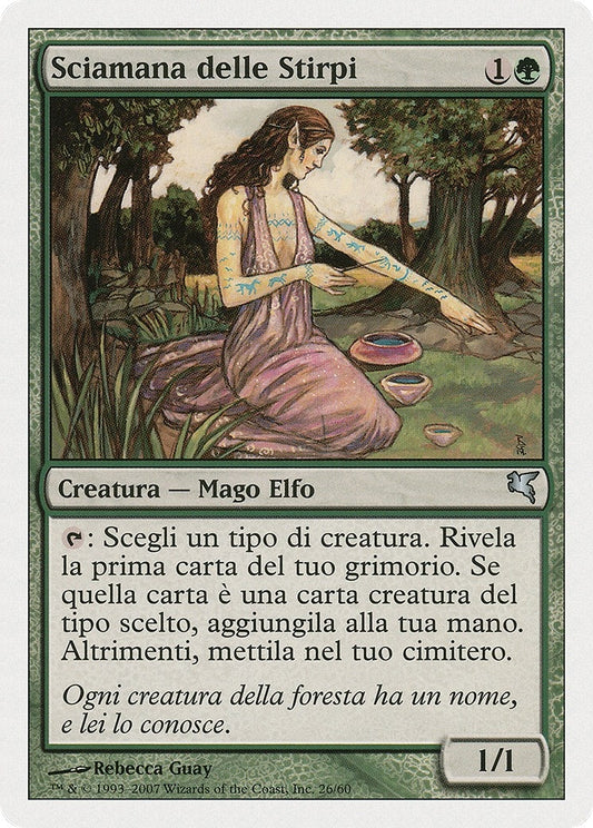 Image for Bloodline Shaman (Italian) - "Sciamana delle Stirpi" (B26) (Magic Encyclopedia 2005 (Salvat/Hachette)) - Magic: The Gathering