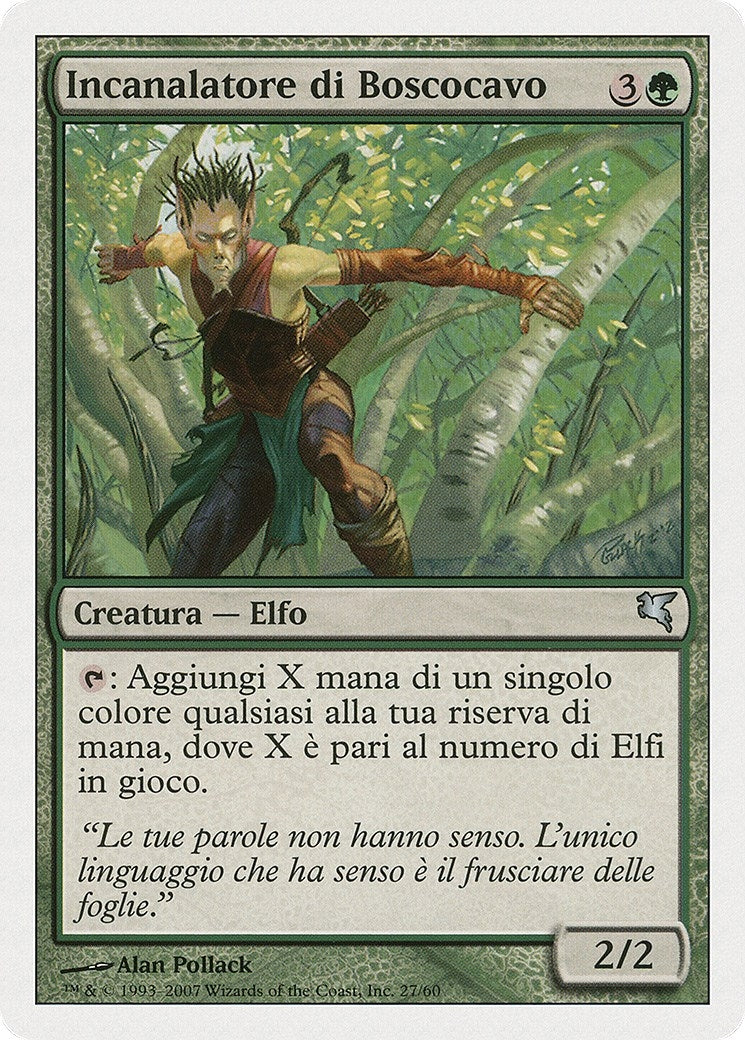 Image for Wirewood Channeler (Italian) - "Canaliseur de Brinbois" (B27) (Magic Encyclopedia 2005 (Salvat/Hachette)) - Magic: The Gathering
