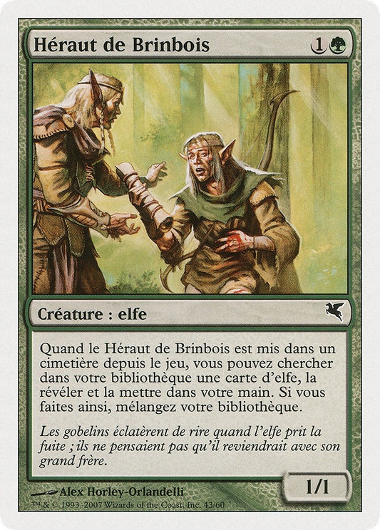 Image for Wirewood Herald (French) - "Héraut de Brinbois" (B43) (Magic Encyclopedia 2005 (Salvat/Hachette)) - Magic: The Gathering