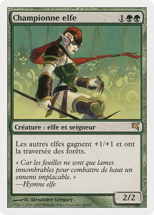 Image for Elvish Champion (French) - "Championne elfe" (B49) (Magic Encyclopedia 2005 (Salvat/Hachette)) - Magic: The Gathering
