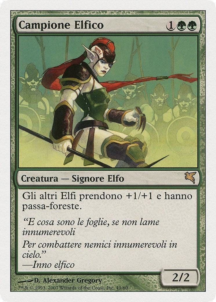 Image for Elvish Champion (Italian) - "Campione Elfico" (B49) (Magic Encyclopedia 2005 (Salvat/Hachette)) - Magic: The Gathering