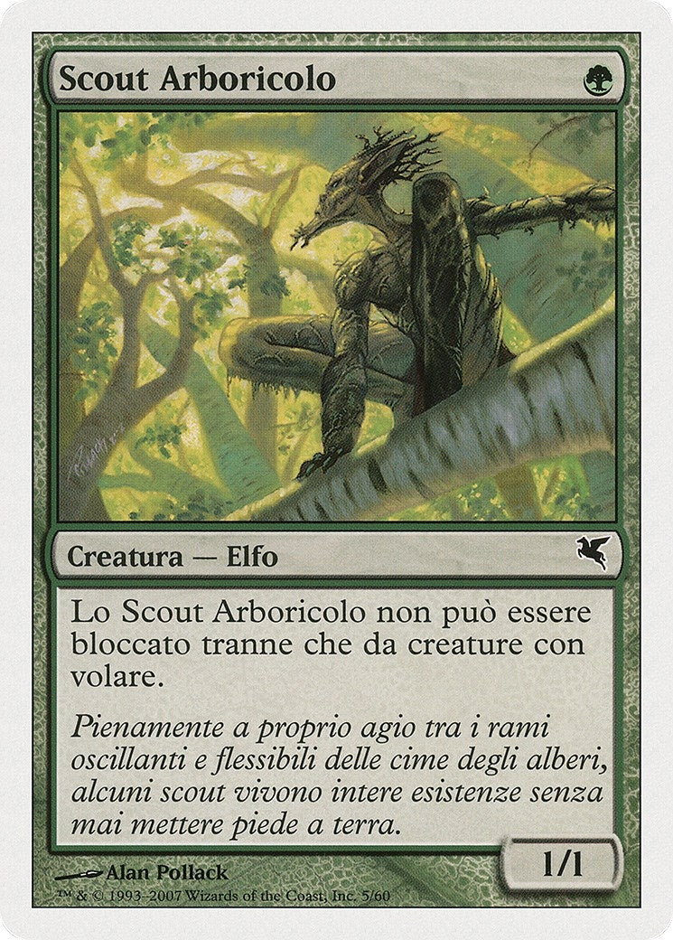 Image for Treetop Scout (Italian) - "Scout Arboricolo" (B5) (Magic Encyclopedia 2005 (Salvat/Hachette)) - Magic: The Gathering