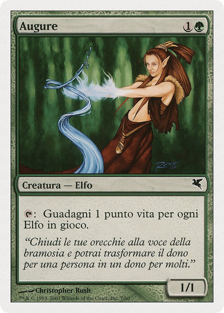 Image for Wellwisher (Italian) - "Augure" (B7) (Magic Encyclopedia 2005 (Salvat/Hachette)) - Magic: The Gathering